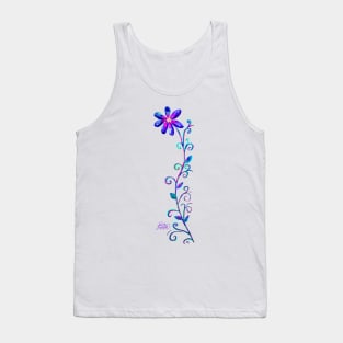 Tall Purple Flower Tank Top